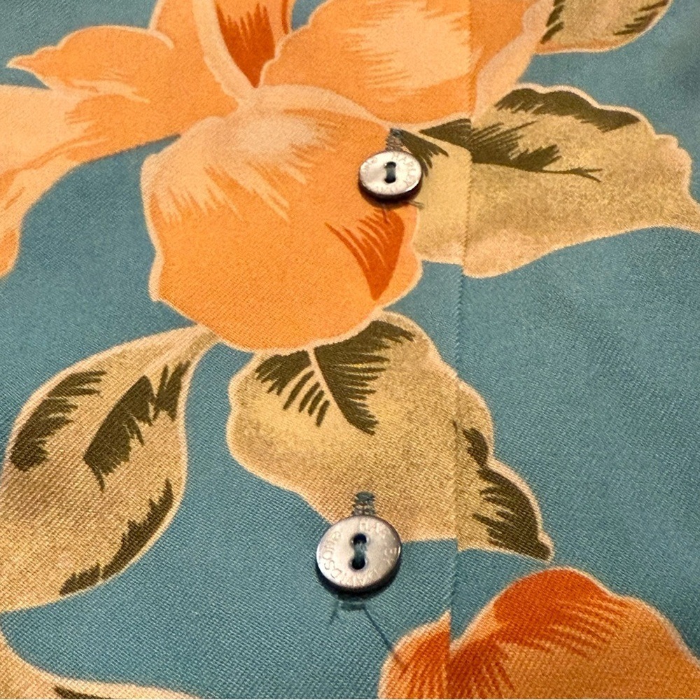 Harley-Davidson Tori Richard Silk Floral Hibiscus Camp Shirt Womens M - Picture 3 of 5